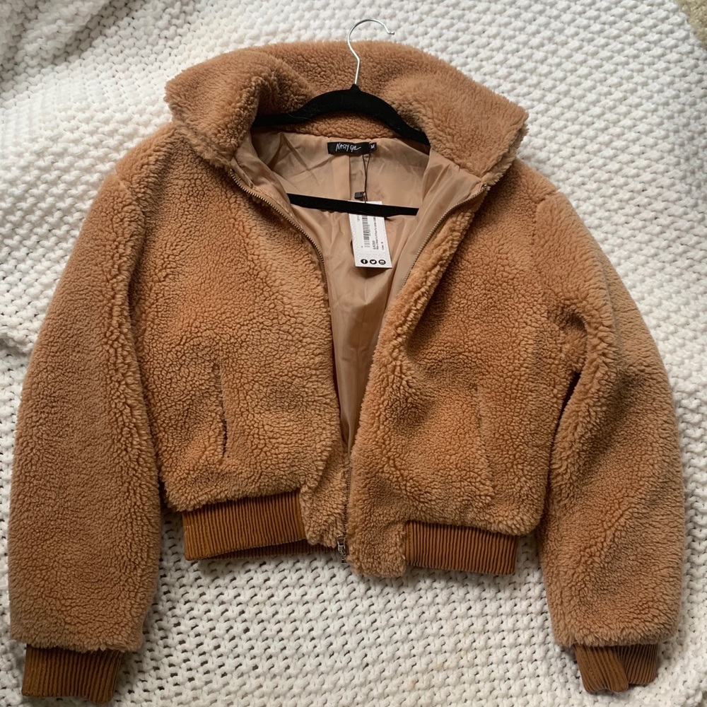 Nasty Gal Cropped Teddy Coat